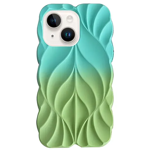 Чохол Epik TPU Leaf для Apple iPhone 15, 6.1 Marine Green/Mint