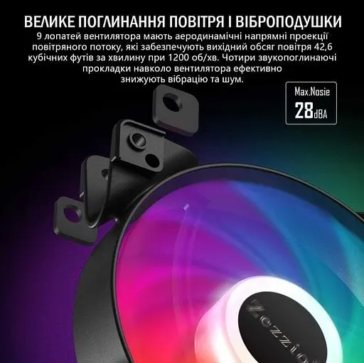 Комплект вентиляторів Zezzio ZC-120 SRGB 3 in 1 Kit (ZC-120 Colorful 3in1) - фото 3