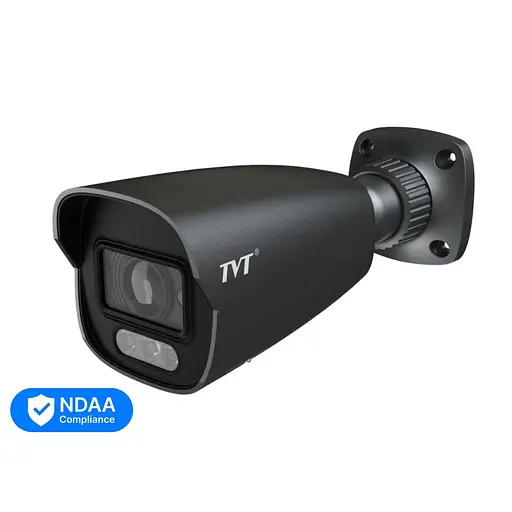 IP-видеокамера 6Mp TVT TD-9462S4-C (D/PE/AW3) Black f=2.8mm, ИК+LED-подсветка, с микрофоном (77-00404)