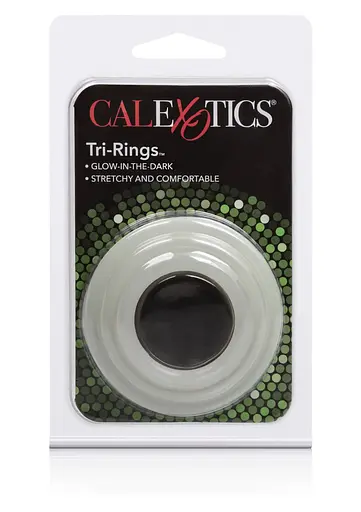 Ерекційне кільце CalExotics Tri-Rings 3 шт білий - фото 4
