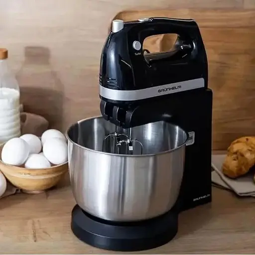 Стаціонарний ручний міксер Grunhelm GRM662B 500 Вт 3.5 л 5 швидкостей із металевою чашею - фото 4