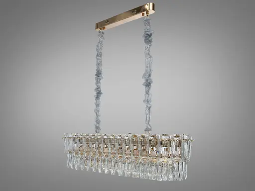 Вражаюча новинка кришталева люстра овальної форми, 8 ламп, золото - фото 2