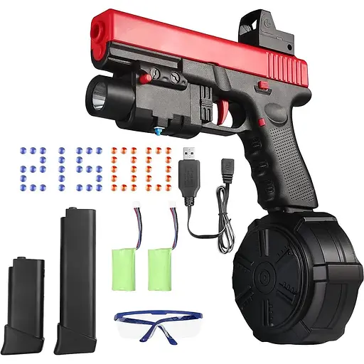 Іграшковий гель бластер JM-X2 з 21500 екологічно чистих водяних м’ячів, барабаном - фото 2