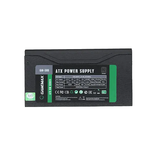 Блок питания Gamemax GM-500 80+ APFC Black - фото 2
