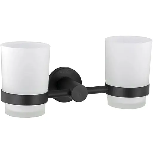 Склянка подвійна Globus Lux BS8428 SUS304 чорний матовий - фото 1