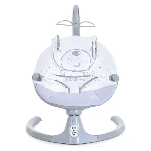 Колыбельный центр El Camino ME 1116 Cute Gray шезлонг с музыкой и функцией укачивания для малышей - фото 2