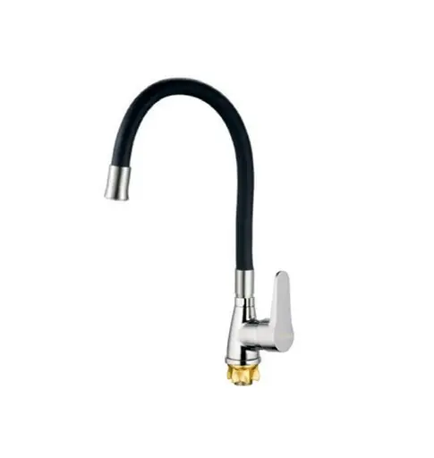 Змішувач для кухні Mixxus SOP4-146 Reflector Black з чорним силіконовим виливом (MI6490) - фото 1