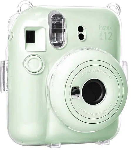 Набор камера Fujifilm Instax Mini 12, Фотобумага 20шт, Прозрачный чехол, Фотоальбом 64 фото Зеленый - фото 5