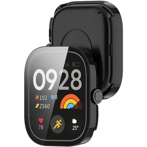 Чехол-накладка DK для Xiaomi Redmi Watch 5 Пластик Gloss Glass Full Cover (black) - фото 2