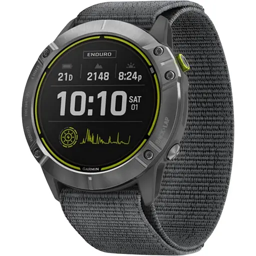 Смарт-годинник Garmin Enduro Steel with Gray UltraFit Nylon Strap (010-02408-00/10)