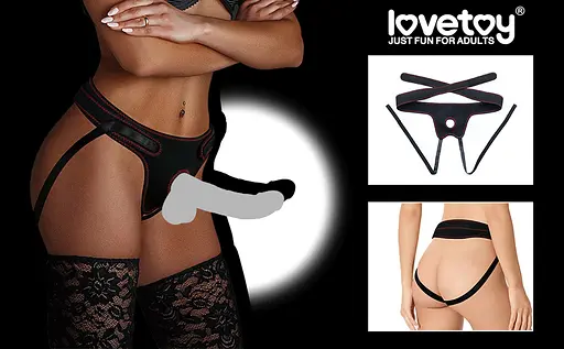 Трусики для страпона LoveToy Easy Strap on Harness As Pic черный - фото 18
