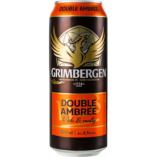Уценка. Пиво Grimbergen Double Ambree, темное, 6,5%, ж/б, 0,5 л (797415)