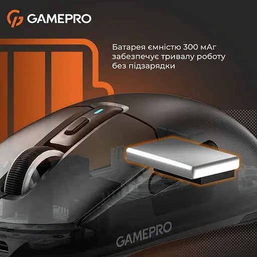 Мышь GamePro Genesis Airmaster Wireless/Bluetooth/USB PixArt PAW3311 Sensor Black (GM167B) - фото 10