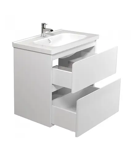 Тумба Мойдодир Палермо 70-U в ванну з умивальником Creavit ID-70 Білий - фото 5