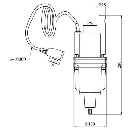 Насос вібраційний Agua XVM60-3 нижній забір води (CV035066) - фото 4