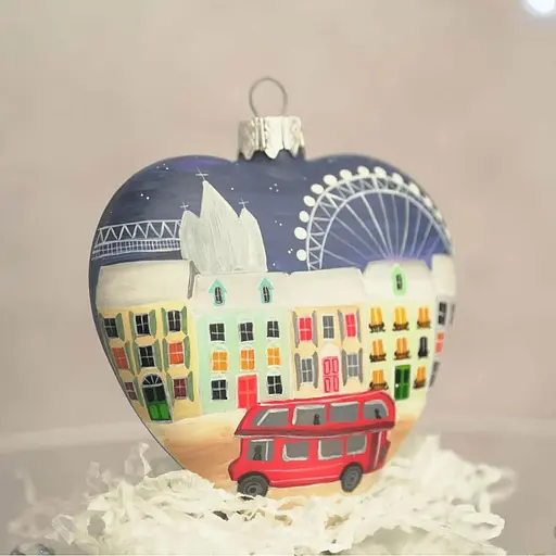 Ялинкова прикраса Санта Шоп Зимові вулички скло (4820001154559) - фото 2