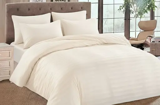 Комплект постельного белья полуторного размера цвет Кремовый - фото 1