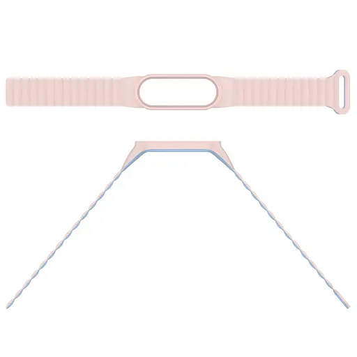 Ремешок Dual-color Magnetic для Xiaomi Mi Band 9/8/10 Light Pink / Lilac Blue - фото 4
