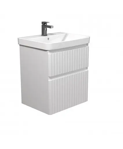 Тумба Мойдодир Fluffy 60-U з умивальником Vivace 60 Білий матовий - фото 2