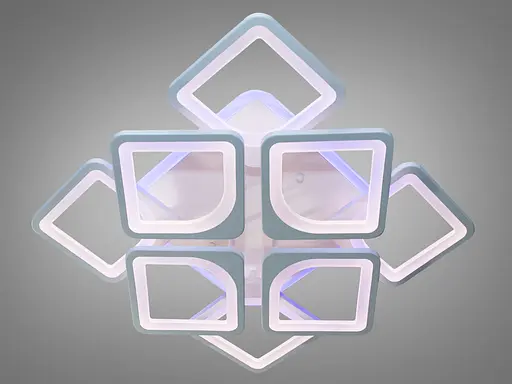 Качественная потолочная LED люстра в детскую комнату с пультом, белые люстры. - фото 3