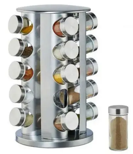 Органайзер набор для специй Bohmann BH-7862 20 баночек на вращающейся подставке - фото 1