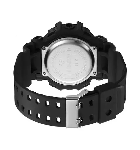 Часы мужские спортивные наручные Skmei 2195 (Черный с черным циферблатом) - фото 8