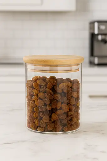 Банка для хранения с бамбуковой крышкой. Органайзер для круп [MD] - фото 2