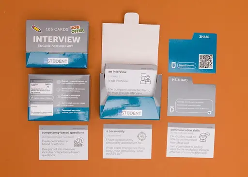Настольная игра English Student Карточки для изучения английского языка English Student Interview English Vocabulary (укр.) (591225969) - фото 6