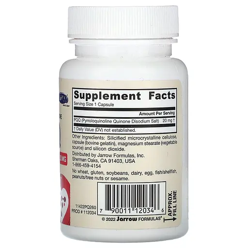 Пірролохінолінхінон (PQQ) Jarrow Formulas 20 мг 60 капсул - фото 2