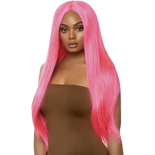 Парик Leg Avenue Long straight center part wig neon 33″ pink