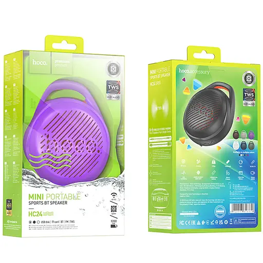 Bluetooth Колонка Hoco HC24 Hearty sports Purple - фото 2