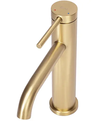 Змішувач для умивальника Rea Clif brushed gold REA-B5323 Золотий - фото 4