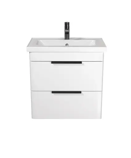 Тумба Мойдодир Iris 65-A з умивальником Fenova 65 підвісна Білий - фото 4