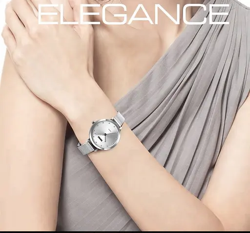 Женские классические часы Skmei 1291 angel (Серебристый) - фото 4