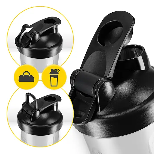 Шейкер спортивний 4FIZJO PRO 650 мл White/Black (P-5905973407007) - фото 10