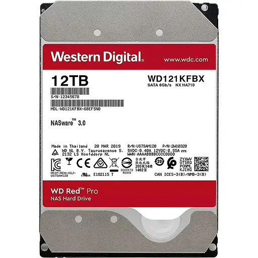Жесткий диск 3.5" WD Red Pro 12TB SATA 256MB (WD121KFBX) [141209] - фото 3