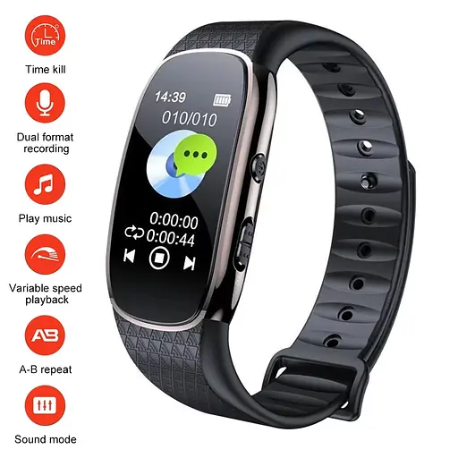 Годинник з диктофоном з активацією запису голосом та MP3 плеєром Nectronix R48, 8 Гб пам'яті (101119-8) - фото 5