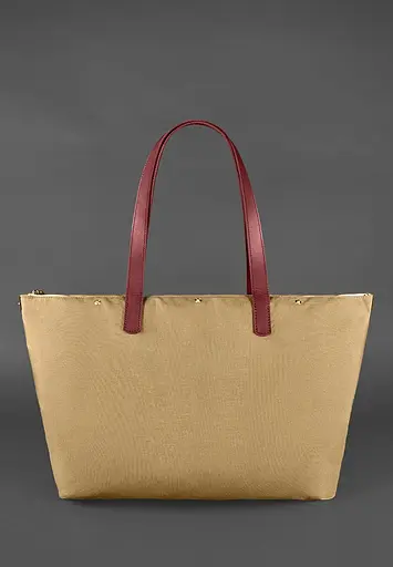 Шкіряна плетена жіноча сумка Пазл Xl бордова Krast - фото 3