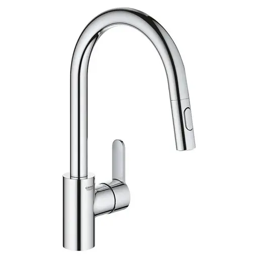 Змішувач для мийки Grohe Eurostyle Cosmopolitan з висувним виливом Хром 30412 - фото 1