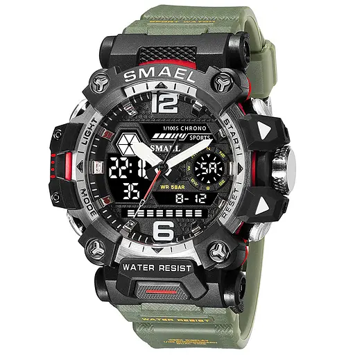 Часы наручные мужские Smael 8072 Army Green (15188)