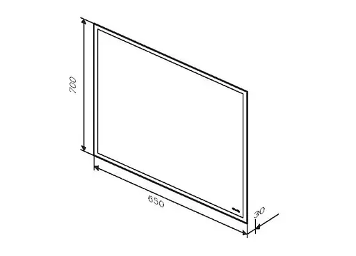 Дзеркало AM.PM Gem 80 см, з контурним LED-підсвічуванням M91AMOX0801WG38, Білий - фото 3