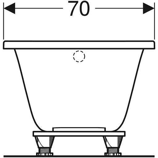Ванна акриловая Gebert Selnova 160x70 554.282.01.1 + ножки Белый - фото 2