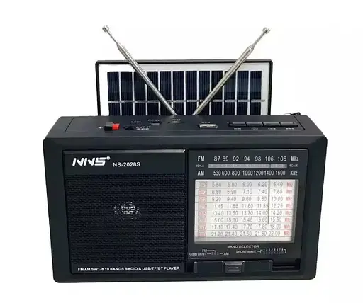 Радиоприемник с USB SD TF Mp3-плеером фонариком с Solar панелью - фото 1