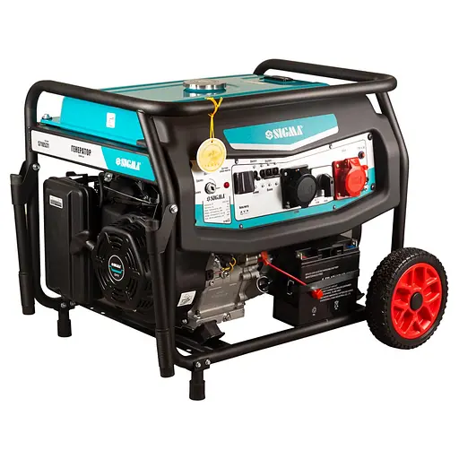 Бензиновий генератор Sigma 220-380В 9.5/10.0 кВт, одно/трифазний, ручний/електро запуск (5710531) - фото 4