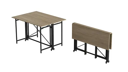 Стіл-книжка трансформер Оріон 3 Ferrum-decor 750x1150x880 Чорний метал ДСП Дуб Сонома 16 мм (FRD-105084) - фото 6