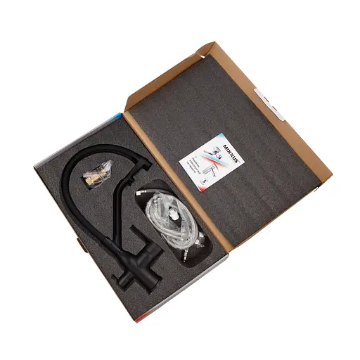 Смеситель для кухни Mixxus Premium Gravity 021 Black с гибким изливом MI6978 Черный матовый - фото 7