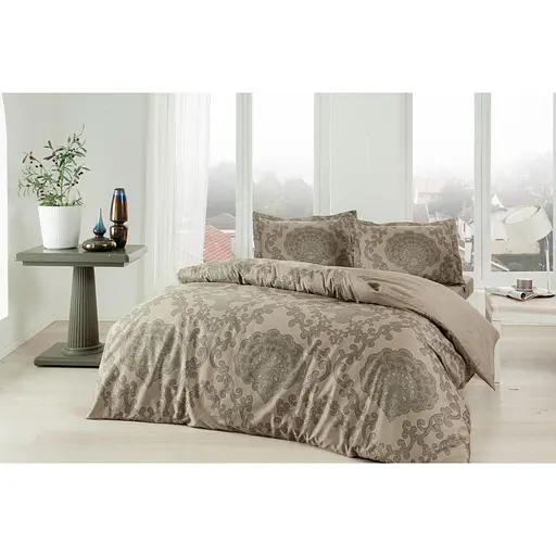 Комплект постільної білизни TAC Violet Khaki Євро Різнобарвний 000229980
