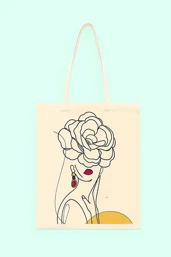 Набір екосумка-розмальовка „Floral Girl“ А3 бавовна 220 г/м2 38х42см ROSA Talent [CD] - фото 3