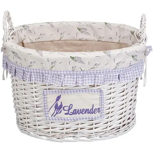 Кошик Natural House Лаванда з ручками 29х20х22 см білий (EW-24 S)
