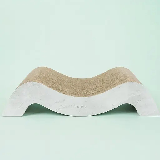 Дряпка Trixie для котів Хвиля XXL і котячої м'ятої картон сіра 64х14х37 см [CD] - фото 2